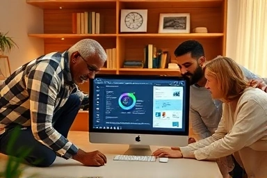 Adults learning AI and web development together.