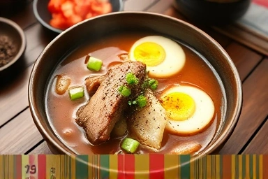 깊고 진한 사골육수 떡국