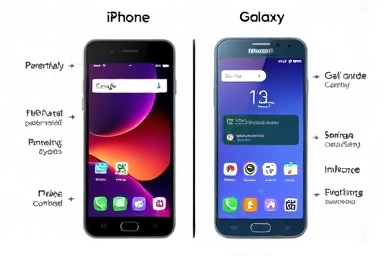 아이폰과 갤럭시 스마트폰 비교: 부모 통제 기능 강조