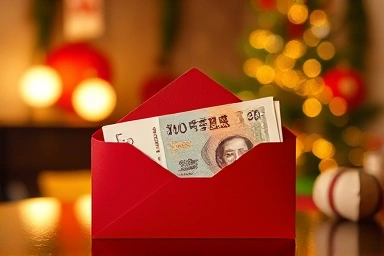 설날 용돈 봉투와 50만원권 지폐