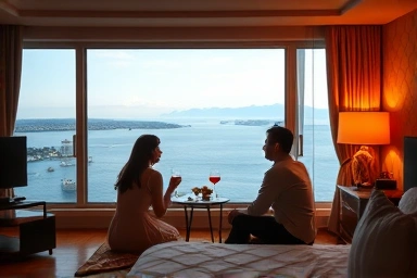 Romantic Jeongdongjin hotel room ocean vista