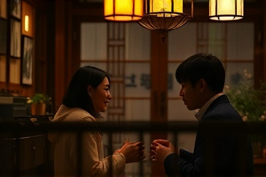 Cozy winter date at a traditional Korean tea house in Insadong.