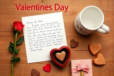 발렌타인데이 선물 세트, 편지와 함께