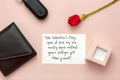 발렌타인데이 커플 선물, 지갑과 손편지