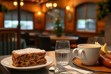 Winter Stollen and German food in Namhae German Village cafe