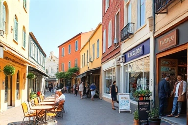 Daytime charm and shopping at Provence village