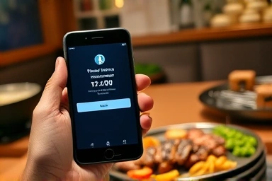 Smartphone restaurant app managing waiting time for food