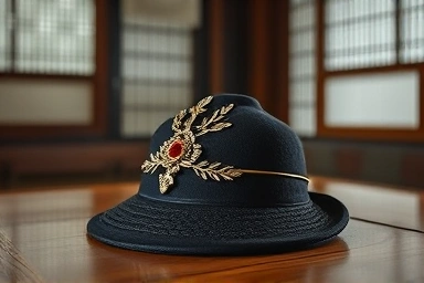 Close-up of vintage Gaehwagi era costume accessory
