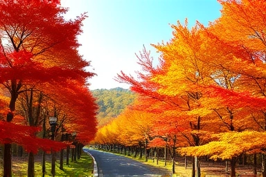 Autumn foliage in Maeheon Citizen's Forest, Seoul