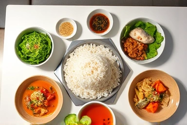 Delicious and affordable Korean meal at the National Library cafeteria.
