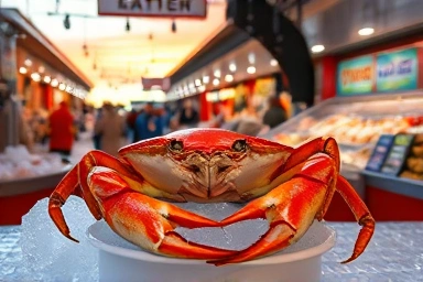 Fresh king crab at Noryangjin seafood market
