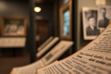 Close-up of historical artifacts in a Korean prison museum.