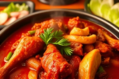 김이 모락모락 나는 대구 동인동 찜갈비 맛집 봉산찜갈비의 먹음직스러운 찜갈비