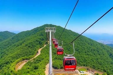 구미 금오산 케이블카 풍경