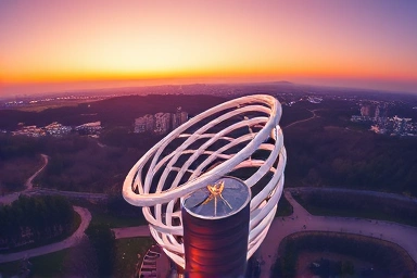 포항 스페이스워크 야경과 환호공원 전경