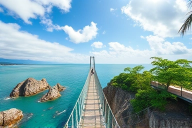 울산 대왕암공원 출렁다리