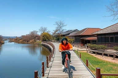 영주 무섬마을 자전거 코스, 내성천 풍경, 고택