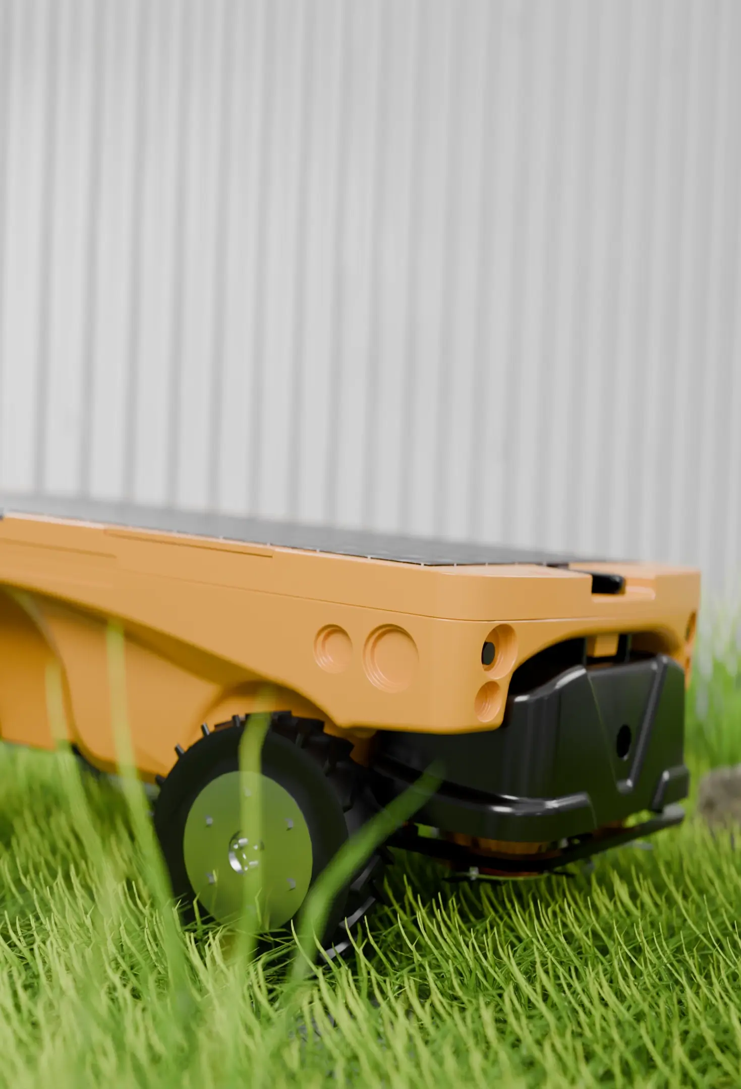 Robot tondeur Vitirover modélisé en 3D