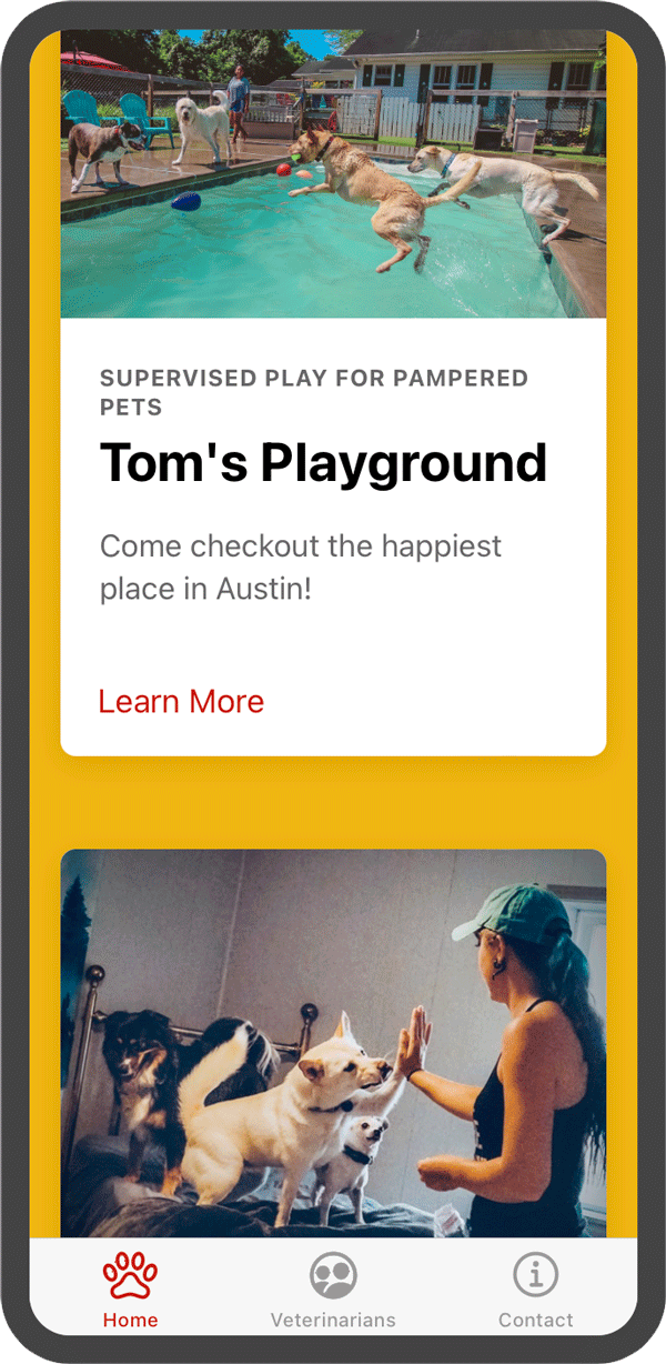Mobile app for veterinarians and pet clinics