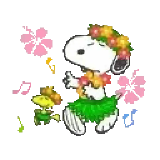 stickers_Snoopy_en_primavera_🌺🌻