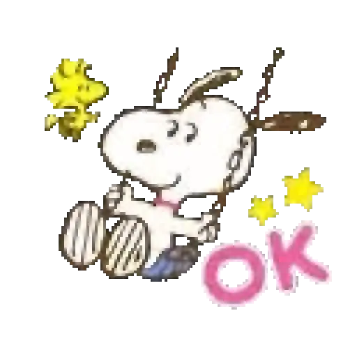 stickers_Snoopy_en_primavera_🌺🌻