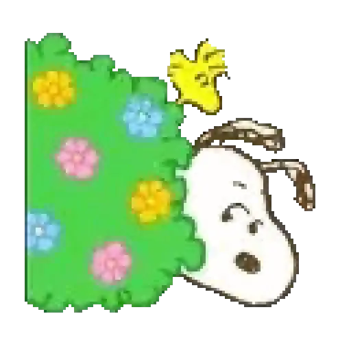 stickers_Snoopy_en_primavera_🌺🌻