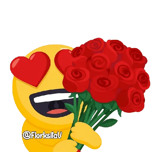 stickers_Emoji_FlorksitaV_😍🌹🌻👑
