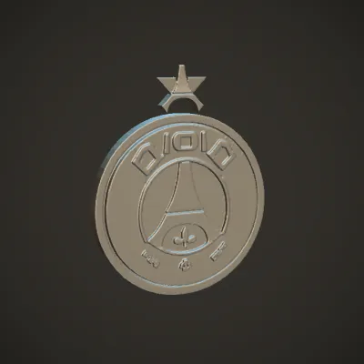 Paris Saint-Germain football club logo. smooth edges, simple geometry, symmetric geometry.