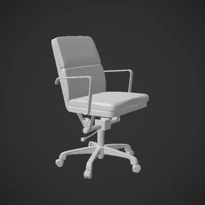 modern brown leather office chair. smooth edges, complex geometry, game-ready, symmetric geometry.