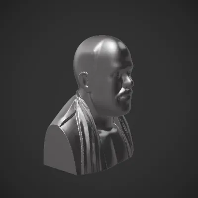 Man wearing traditional Indian attire. smooth edges, complex geometry, character, symmetric geometry.