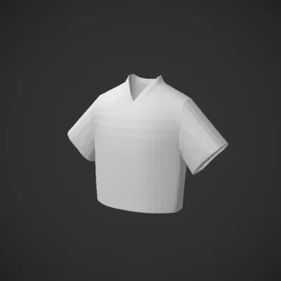 Athletic sports jersey with stripes and graphics. smooth edges, complex geometry, symmetric geometry.