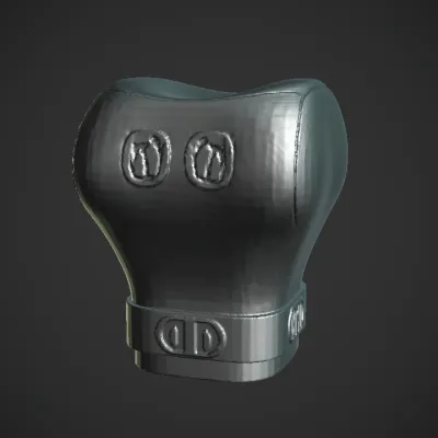 Dentist chair cushion shaped like a molar. smooth edges, simple geometry, symmetric geometry.