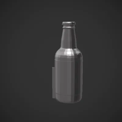 Bottle of Inti Aswa Jora beverage. smooth edges, simple geometry, game-ready, symmetric geometry.