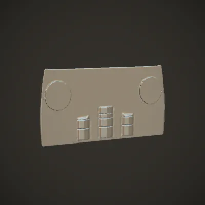 travel-size cosmetic bottles set. smooth edges, simple geometry, symmetric geometry.