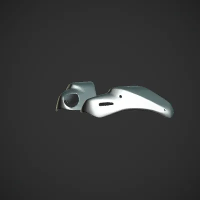 Motorcycle side panel covers. smooth edges, simple geometry, game-ready.