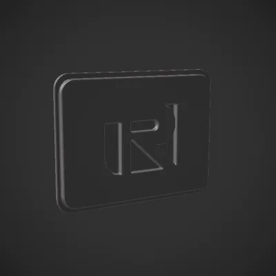 JRI logo on a rectangular sign. sharp edges, simple geometry.