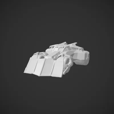 Futuristic armored vehicle or tank. sharp edges, complex geometry, game-ready, symmetric geometry.