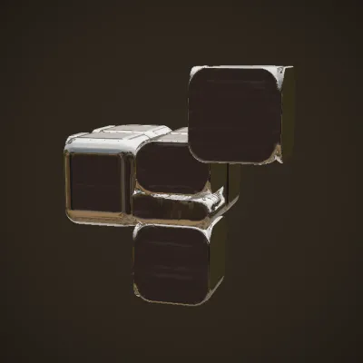 Five colored rounded squares arrangement. smooth edges, simple geometry.