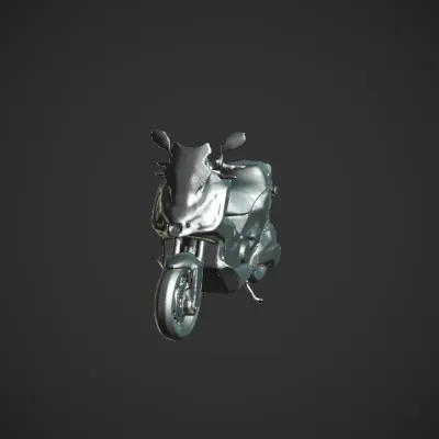 modern black motorcycle with gold wheels. sharp edges, complex geometry, symmetric geometry.