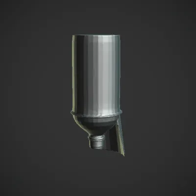 Make it so it looks like the filter is a computer generated model and emphasize all the different colors. Also remove any logos on the water bottle.
