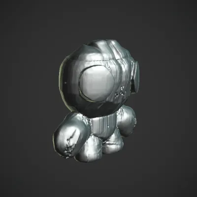 Cute green monster character figurine. smooth edges, simple geometry, character, symmetric geometry.