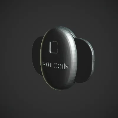Wearable medical sensor patch device. smooth edges, simple geometry, symmetric geometry.