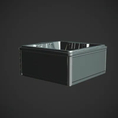 luxury hot tub or jacuzzi. smooth edges, complex geometry, symmetric geometry.