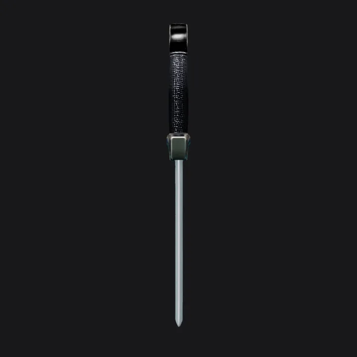 Glowing sword embedded in stone. sharp edges, complex geometry, game-ready, symmetric geometry.