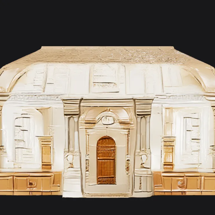 grand Baroque-style palace hall interior. smooth edges, complex geometry, symmetric geometry.