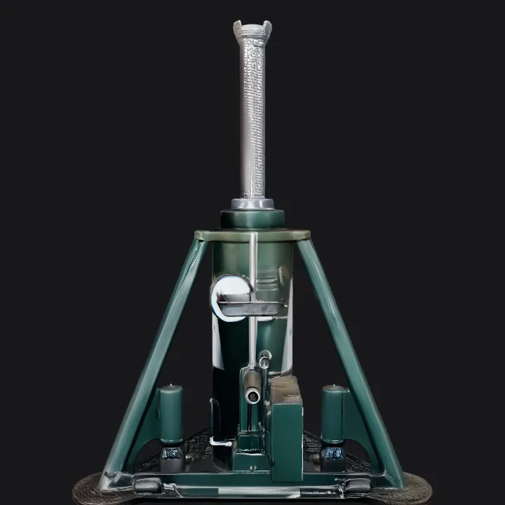 Mechanical car jack for lifting vehicles. sharp edges, complex geometry, symmetric geometry.