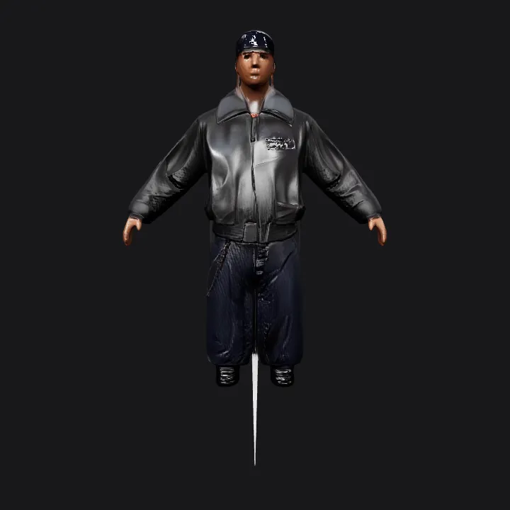 Black bomber jacket, front and back views. smooth edges, simple geometry, symmetric geometry.