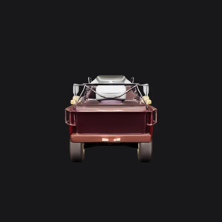 Modified off-road vehicle with exterior modifications. complex geometry, sharp edges, game-ready.