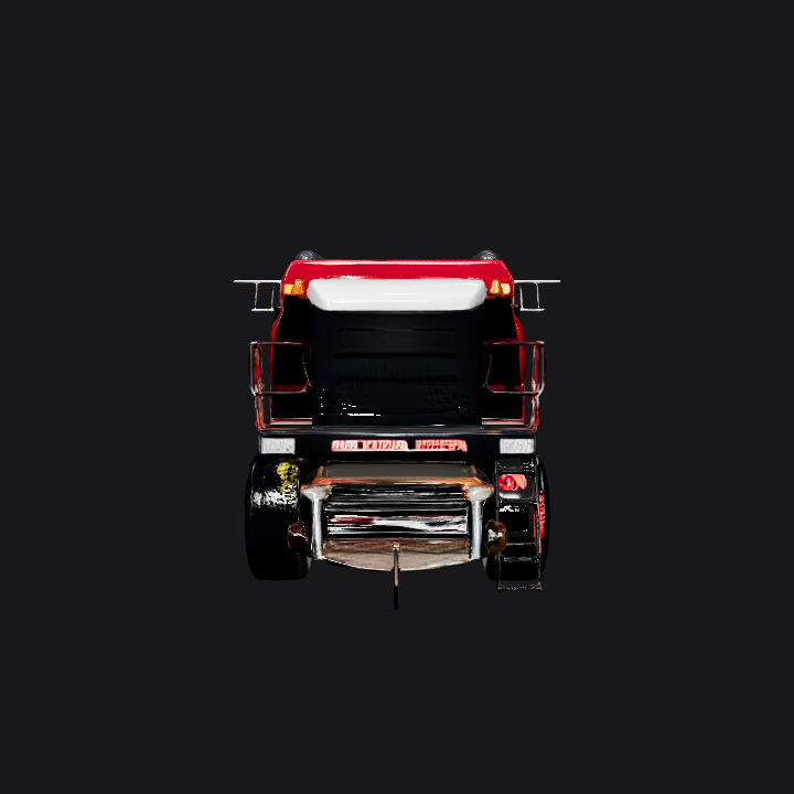 Large agricultural combine harvester vehicle. complex geometry, sharp edges.