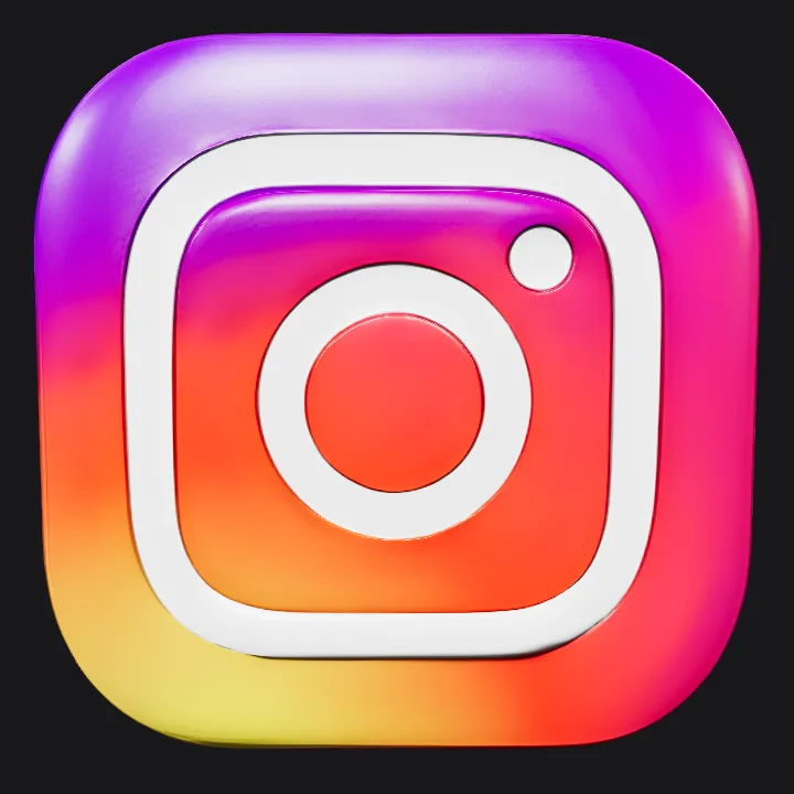 Instagram app logo icon. smooth edges, simple geometry, symmetric geometry.